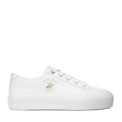 Tenisówki Beverly Hills Polo Club. Białe trampki damskie Beverly Hills Polo Club, bez wzorów, bez zapięcia. Za 179.99 zł.