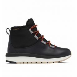 Buty trekkingowe zimowe ocieplane damskie Columbia Autumn Moritza Shorty. Czarne obuwie sportowe damskie Columbia, na zimę, bez zapięcia, do biegania. Za 599.00 zł.