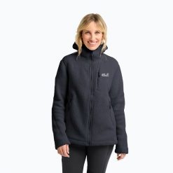 Bluza polarowa damska Jack Wolfskin Cradle Mountain Pile Full Zip. Szare bluzy damskie Jack Wolfskin, bez wzorów, z polaru, bez kaptura. Za 509.99 zł.
