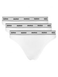 HUGO Komplet stringów Triplet Thong Stripe 50545680 Biały. Białe komplety bielizny Hugo, bez wzorów, z bawełny. Za 189.99 zł.