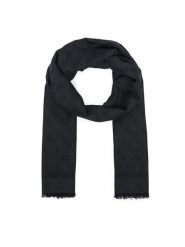 Guess Szal AM9617 POL03 Szary ciemny. Szare szaliki damskie Guess, z aplikacjami, z poliesteru. Za 194.99 zł.