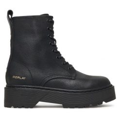 Trapery REPLAY. Czarne trapery damskie Replay, bez zapięcia. Za 349.99 zł.