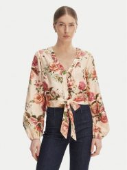 Guess Bluzka W6GHA4 W2565 Pomarańczowy Regular Fit. Brązowe bluzki damskie Guess, l, z aplikacjami, z wiskozy, bez kołnierzyka, bez ramiączek. Za 524.99 zł.