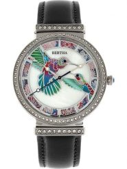 Bertha Zegarek kwarcowy w kolorze srebrno-czarnym rozmiar: onesize. Czarne, analogowe zegarki damskie Bertha, ze stali. Za 304.99 zł.