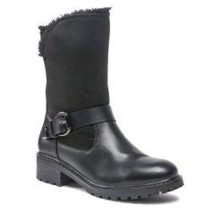 Botki Clara Barson. Czarne botki damskie Clara Barson, bez obcasa, na płaskiej podeszwie, bez zapięcia. Za 169.99 zł.
