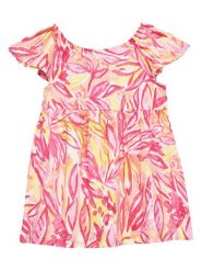 United Colors Of Benetton Sukienka letnia 34VAGV010 Różowy Relaxed Fit. Czerwone sukienki dziewczęce United Colors Of Benetton, bez wzorów, z bawełny, bez ramiączek, proste. Za 49.99 zł.