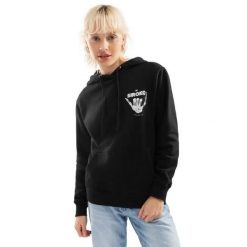 Bluza dresowa lifestyle z kapturem dla kobiet Vibes-W. Czarne bluzy damskie SIROKO, m, bez wzorów, z bawełny, z kapturem. Za 78.00 zł.