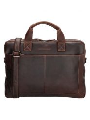 HIDE & STITCHES Skórzana torba w kolorze brązowym na laptopa - 42 x 33 x 6 cm rozmiar: onesize. Brązowe torby na laptopa HIDE & STITCHES, bez wzorów, z materiału. Za 391.59 zł.