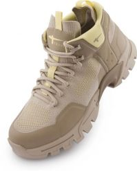 Tamaris Hiking beżowe buty trekkingowe Flyknit wodoodporne. Brązowe obuwie trekkingowe damskie MARIUS, z materiału, przed kostkę, bez zapięcia. Za 532.99 zł.