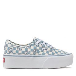 Tenisówki Vans. Niebieskie trampki damskie Vans, bez wzorów, bez zapięcia. Za 209.99 zł.