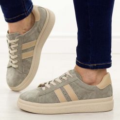 Khaki skórzane półbuty damskie Filippo Dp7499/26. Brązowe półbuty damskie Filippo, na jesień, bez wzorów, z jeansu, bez obcasa, na platformie, bez zapięcia. Za 239.00 zł.