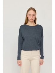MAZINE Koszulka "Jersey Knit" w kolorze granatowym rozmiar: XS. Niebieskie bluzki damskie MAZINE, xs, bez wzorów, z jersey, bez kołnierzyka, bez ramiączek. Za 127.65 zł.