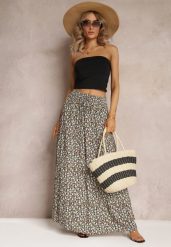 Czarna Rozkloszowana Spódnica Maxi w Kwiaty Dethuj. Czarne spódnice damskie Renee, m, bez wzorów, z bawełny, maxi. Za 59.99 zł.