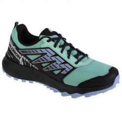Buty do biegania damskie Salomon Wander. Zielone obuwie sportowe damskie Salomon, z materiału, bez zapięcia, do biegania. Za 513.00 zł.