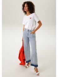Aniston Dżinsy - Comfort fit - w kolorze błękitnym rozmiar: 46. Niebieskie jeansy damskie Aniston, z podwyższonym stanem. Za 162.49 zł.
