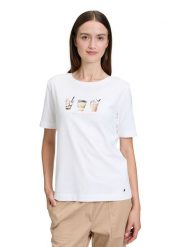 BETTY & CO Koszulka w kolorze białym rozmiar: S. Białe bluzki damskie Betty & Co, s, bez wzorów, bez kołnierzyka, bez ramiączek. Za 61.46 zł.