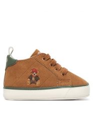 Polo Ralph Lauren Trzewiki RL06198267 Brązowy. Brązowe buty sportowe chłopięce Polo Ralph Lauren, ze skóry, bez zapięcia. Za 379.99 zł.