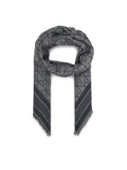 Calvin Klein Chusta Emblem Aop Jacquard Square Scarf LV04F8080G Czarny. Czarne chusty damskie Calvin Klein, bez wzorów. Za 289.99 zł.