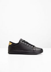 Sneakersy. Czarne obuwie sportowe casual damskie bonprix, bez zapięcia. Za 99.99 zł.