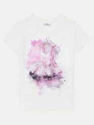 Coccodrillo T-Shirt WC5143202VGA Biały Regular Fit. Białe koszulki i t-shirty dziewczęce COCCODRILLO, bez wzorów, z bawełny, bez kołnierzyka, bez ramiączek. Za 39.99 zł.