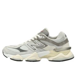 Buty do chodzenia dla dorosłych New Balance 9060 Rain Cloud. Szare obuwie sportowe damskie New Balance, ze skóry, bez zapięcia, trekkingowe. Za 814.05 zł.
