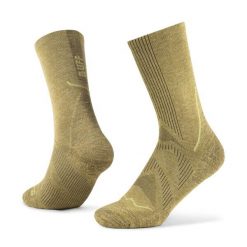 Skarpety do biegania Buff Dryflx Crew Sock DC. Brązowe skarpetki damskie Buff, bez wzorów, z elastanu. Za 109.99 zł.