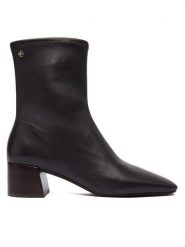Tory Burch Botki 179613 Brązowy. Brązowe botki damskie Tory Burch, ze skóry, bez obcasa, na słupku, bez zapięcia. Za 2,389.00 zł.