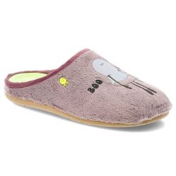 Kapcie damskie Gioseppo Hot Potatoes, pantofle na płaskiej podeszwie z ozdobnymi napisami ocieplane, różowe, Slayton-76947. Czerwone kapcie damskie Hot Potatoes by Gioseppo. Za 152.99 zł.