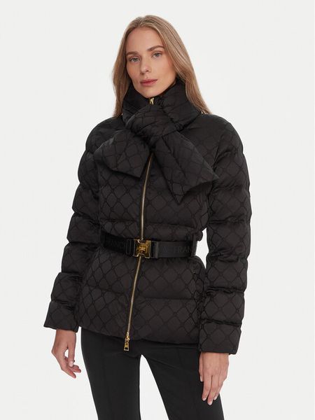 Elisabetta Franchi Kurtka zimowa PI-83D-56E2-V600 Czarny Regular Fit. Czarne kurtki damskie Elisabetta Franchi, na zimę, bez wzorów, z syntetyku, bez kaptura. Za 2,599.00 zł.