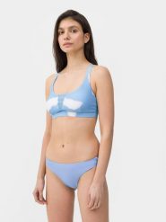 4F Góra od bikini z materiałów z recyklingu damska S. Niebieskie bikini 4F, bez wzorów, z materiału. W wyprzedaży za 19.99 zł.