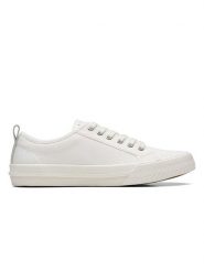 Clarks Sneakersy w kolorze białym rozmiar: 41,5. Białe obuwie sportowe damskie Clarks, z materiału, bez zapięcia. Za 147.65 zł.