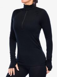 Bluza termoaktywna damska Houdini Desoli Light Half Zip. Czarne bluzy damskie Houdini, l, bez wzorów, z materiału, bez kaptura. Za 503.30 zł.