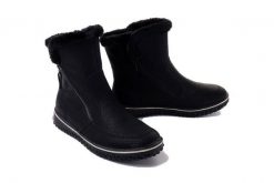 RIEKER Z4281-00 black, botki damskie. Czarne botki damskie Rieker, na zimę, bez obcasa, bez zapięcia. Za 379.90 zł.