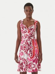 Morgan Sukienka letnia 261-RANNIE Różowy Regular Fit. Czerwone sukienki damskie Morgan, bez wzorów, z syntetyku, bez ramiączek. Za 279.99 zł.