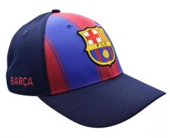 Czapka z daszkiem FC Barcelona 2025/26 - oficjalna licencjonowana. Niebieskie czapki z daszkiem damskie FC BARCELONA, bez wzorów, z materiału. Za 95.85 zł.
