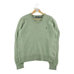 Second life - Kobieta Zielony Sweter z Wełny - Jak nowy. Zielone golfy damskie Ralph Lauren, z wełny, bez kołnierzyka. Za 212.96 zł.