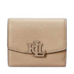 Mały Portfel Damski LAUREN RALPH LAUREN. Brązowe portfele damskie Lauren Ralph Lauren, bez wzorów. Za 409.99 zł.