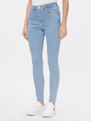 Tommy Jeans Jeansy Sylvia DW0DW17110 Niebieski Skinny Fit. Niebieskie jeansy damskie Tommy Jeans, bez wzorów, z bawełny. Za 249.99 zł.