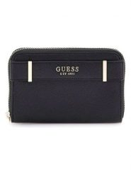 Guess Portfel w kolorze czarnym - 14 x 9,5 x 2,5 cm rozmiar: onesize. Czarne portfele damskie Guess, z aplikacjami, z materiału. Za 228.38 zł.
