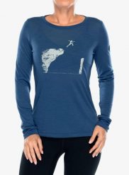 Bluza damska Super.natural Jumping Jacky LS. Niebieskie bluzy damskie super.natural, m, bez wzorów, z materiału, bez kaptura. Za 257.39 zł.