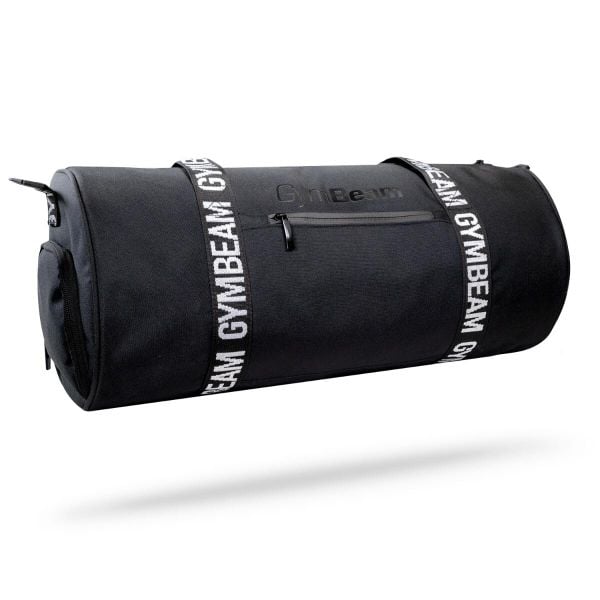 Torba sportowa GymBeam Barrel Black. Czarne torby sportowe GYMBEAM, bez wzorów, z materiału, duże. Za 98.90 zł.