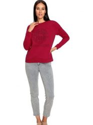 Heine Bluza w kolorze czerwonym rozmiar: 40. Czerwone bluzy damskie Heine, bez wzorów, bez kaptura. Za 56.66 zł.