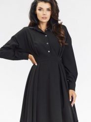 Sukienka Model A668 Black - awama. Czarne sukienki damskie Awama, bez wzorów, z elastanu, biznesowe, bez ramiączek. Za 398.95 zł.