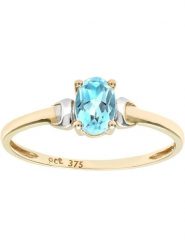 Revoni Złoty pierścionek z topazem rozmiar: 55. Żółte pierścionki damskie Revoni, z topazem, złote. Za 782.99 zł.