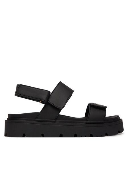 Tommy Hilfiger Sandały T3A2-34284-0326 Czarny. Czarne sandały dziewczęce Tommy Hilfiger, ze skóry, bez obcasa, bez zapięcia. Za 289.99 zł.