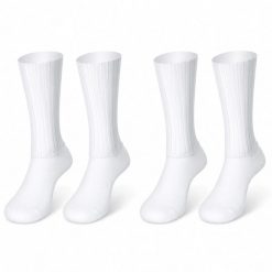Skarpety rowerowe aero whiteline 2 pary zestaw z silikonowym utrzymaniem. Białe skarpetki damskie VELKYNE, bez wzorów, z elastanu. Za 123.99 zł.