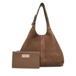 Torebka Coccinelle. Brązowe shopper bag Coccinelle, bez dodatków. Za 1,399.00 zł.