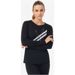 Koszulka z długim rękawem damska SUPER.NATURAL W Kryssede Ski. Czarne koszulki damskie super.natural, xl, bez wzorów, bez kołnierzyka, bez ramiączek. Za 279.99 zł.
