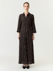 YAS Sukienka w kolorze brązowo-czarnym rozmiar: L. Brązowe sukienki damskie YAS, bez wzorów, z wiskozy, bez ramiączek. Za 164.95 zł.