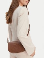 GINO ROSSI Torebka C-KY191 Brązowy. Brązowe listonoszki damskie Gino Rossi, bez wzorów, z materiału, bez dodatków. Za 179.99 zł.